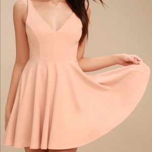 Darling Delight Blush Skater Dress